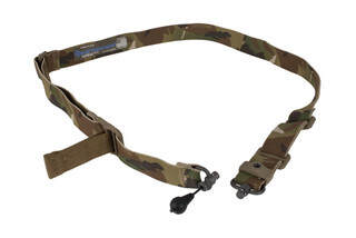 Blue Force Gear's MultiCam Vickers 221 1.25in sling easily converts from 2-point to 1-point and is equipped with RED Swivels